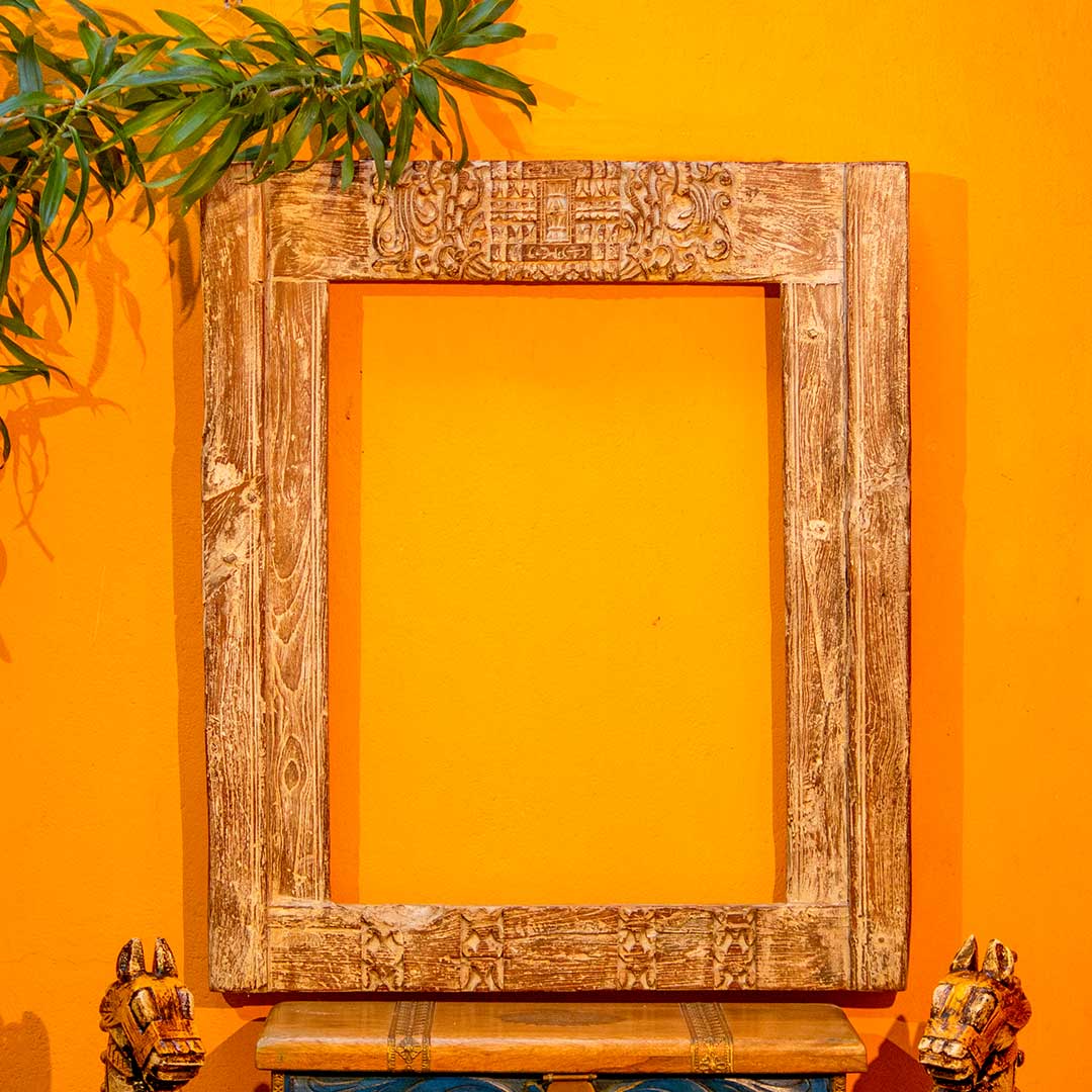 Hand Carved Wooden Vintage Wall Frame Hand Carved Wooden Vintage Wall Frame
